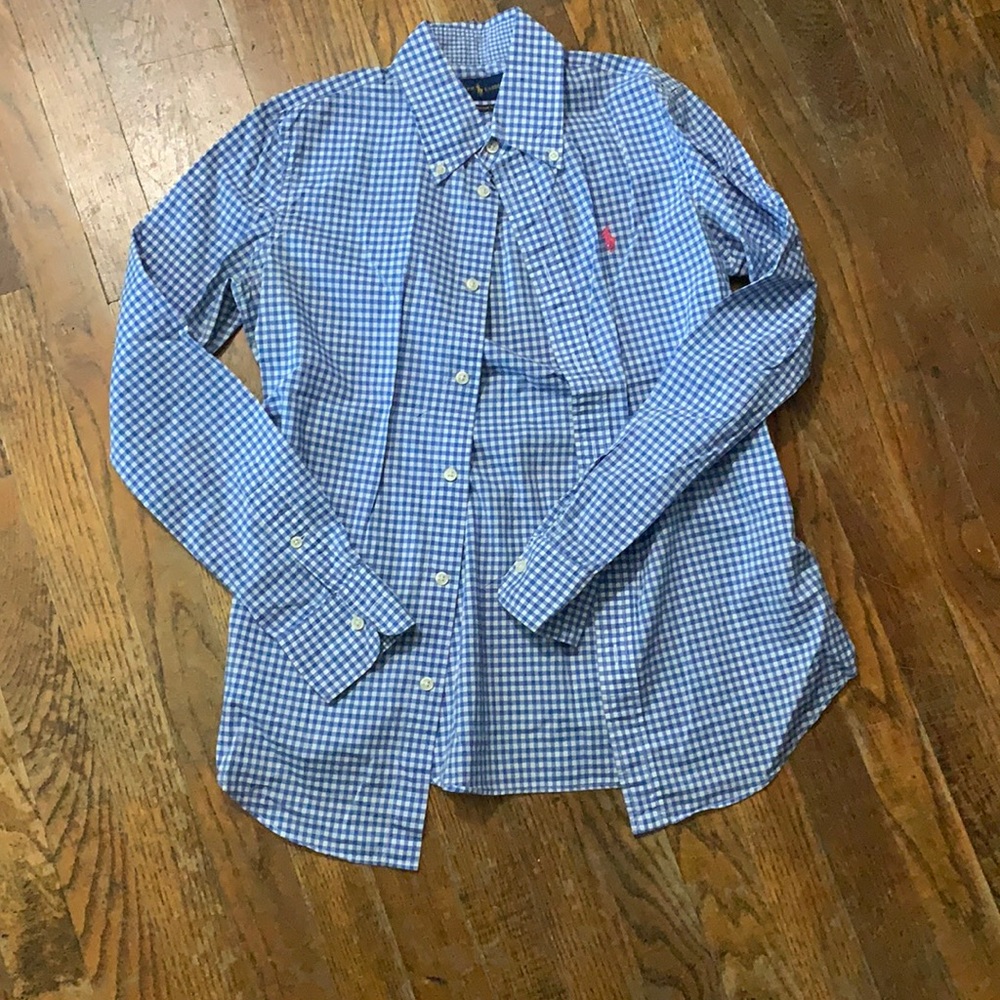 5/$25 Ralph Lauren button down gingham check print